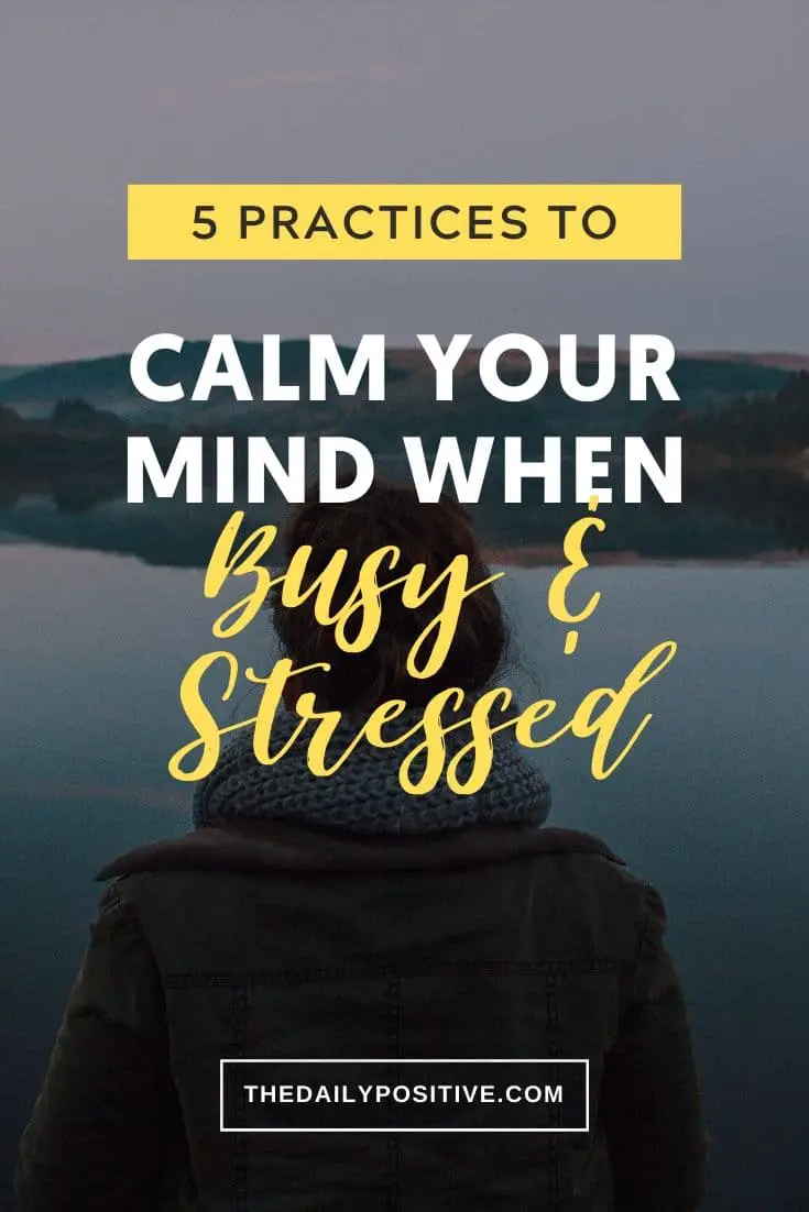 5 Practices to Calm Your Mind When Busy & Stressed